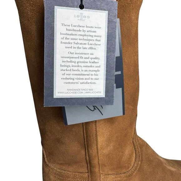 Lucchese x Chris Stapleton western cowboy Boot Brown Suede size 9.5 EE New box - Picture 6 of 12
